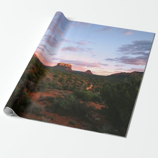 Morning Sunrise Sedona Arizona Desert Wrapping Paper (Unrolled)