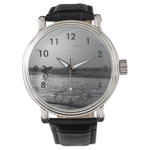 Morning Surfer Grayscale Watch