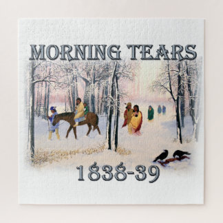 Morning Tears depicts the Cherokee Trail of1838-39 Jigsaw Puzzle