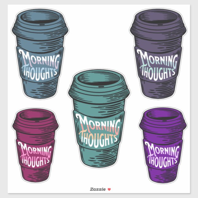 Morning Thoughts Sticker (Feuille)