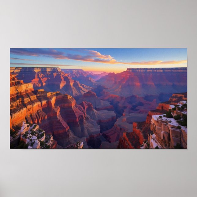 Morning View of Grand Canyon Poster (Front)
