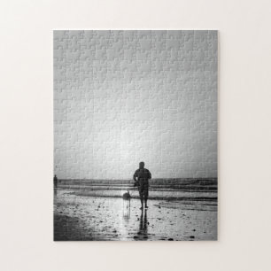 Morning Walk Grayscale Jigsaw Puzzle