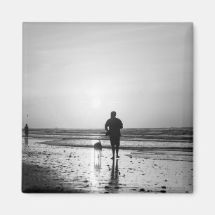 Morning Walk Grayscale Magnet