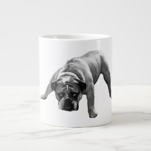 Morning With A Watchful Bulldog Large Coffee Mug