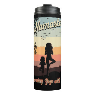morning yoga with mum thermal tumbler