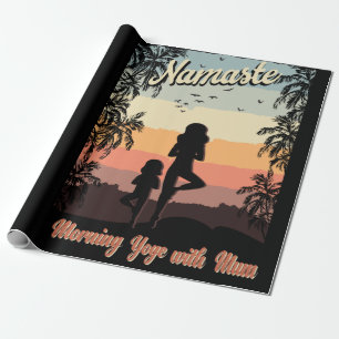 morning yoga with mum wrapping paper