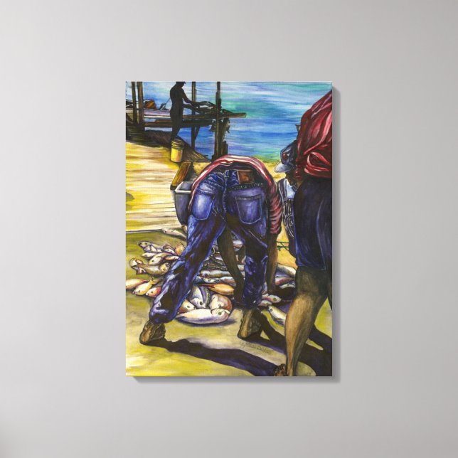 Morning's Catch Bahamas Canvas Print (Front)