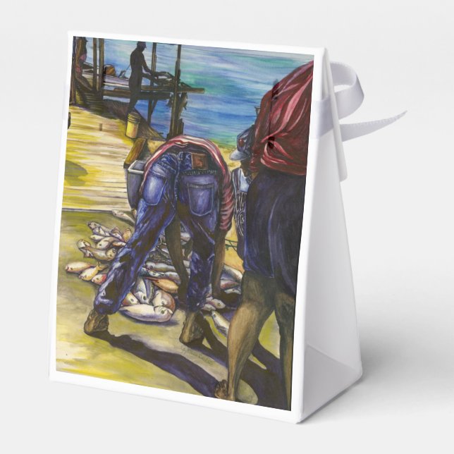 Morning's Catch, Harbour Island Favor Box (Back Side)