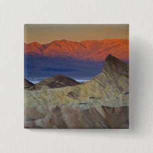 Mornings first light on Zabriskie Point and 2 Inch Square Button
