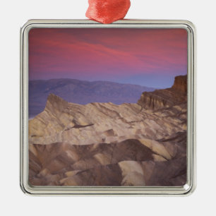 Mornings first light on Zabriskie Point and 2 Metal Ornament