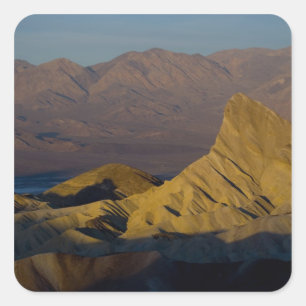 Mornings first light on  Zabriskie Point and 3 Square Sticker