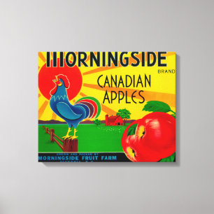 Morningside Apple LabelCanada Canvas Print