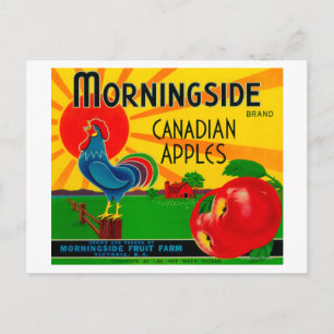 Morningside Apple LabelCanada Postcard