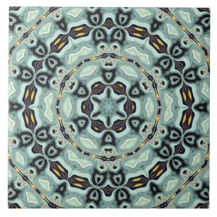 Moroccan african ethnic dark pattern kaleidoscope tile