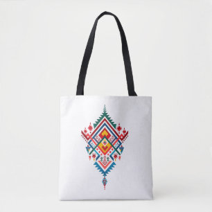 Moroccan Amazigh Geometric Pattern   Traditional B Tote Bag