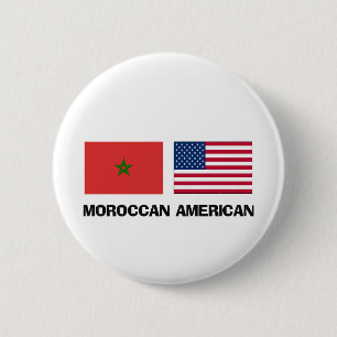 Moroccan American 2 Inch Round Button