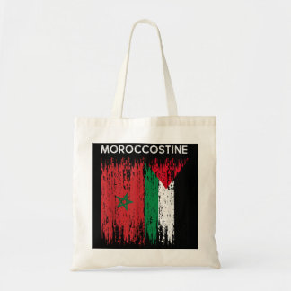 Moroccan and Palestinian flag Morocco and palestin Tote Bag