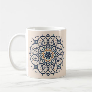 Moroccan Andalusian decorations, Mandala-Pattern Coffee Mug