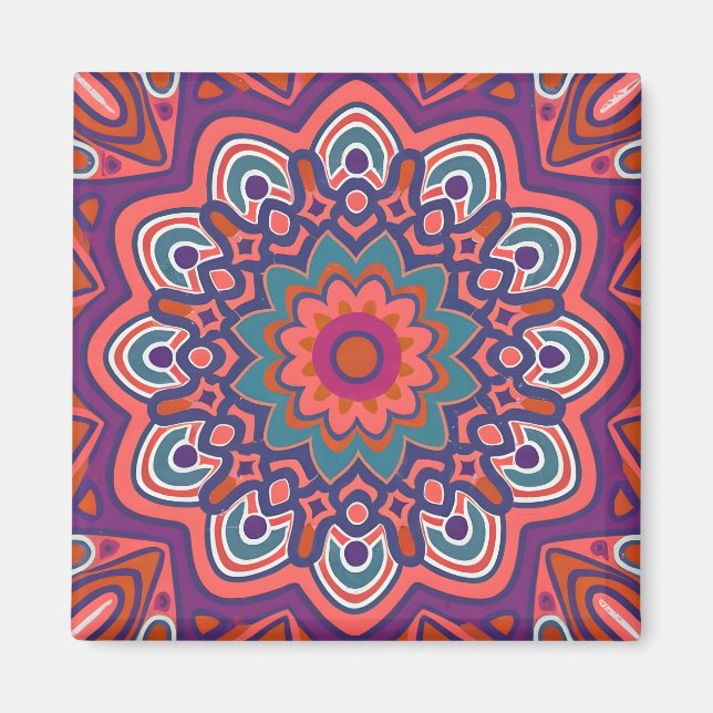 Moroccan Andalusian mosaic Magnet (Front)