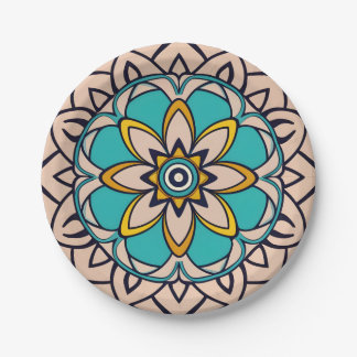 Moroccan Andalusian mosaic Paper Plate