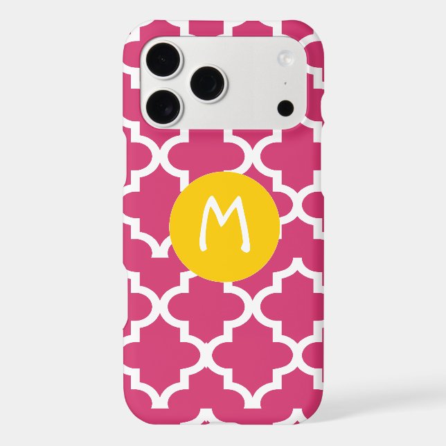 Moroccan Any Colour Personalized Monogram iPhone (Back)
