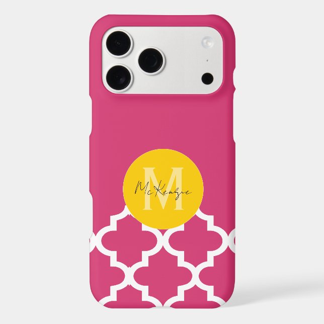 Moroccan Any Colour Personalized Monogram iPhone (Back)