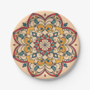 Moroccan Arabic mosaic Paper Plate