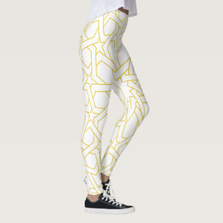 Moroccan art design in gold colour leggings