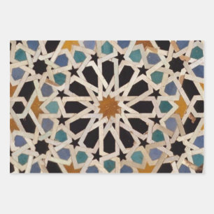 Moroccan art design wrapping paper sheets