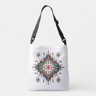 Moroccan Berber Crossbody Bag   Amazigh Geometric 