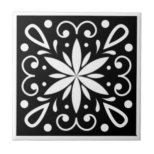 Moroccan Black and White  Tile