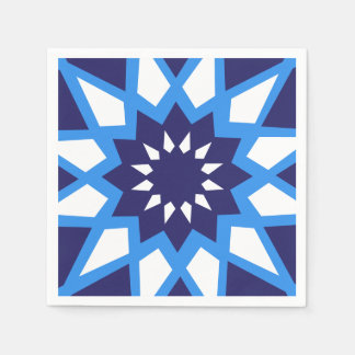 Moroccan Blue And White Paper Napkins