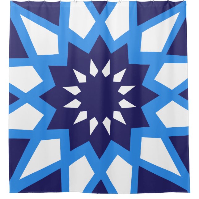 Moroccan Blue And White Pattern (Front)