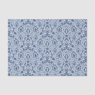 Moroccan Blue Grey Casbah Damask Tissue Paper
