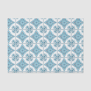 Moroccan Blue Tile Motif Tissue Paper