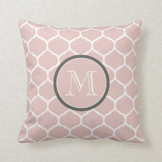 Moroccan Blush Monogram Pillow