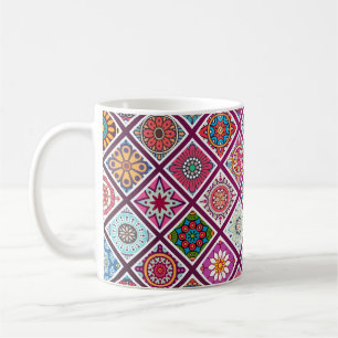 Moroccan Bohemian Mandala Tiles Coffee Mug