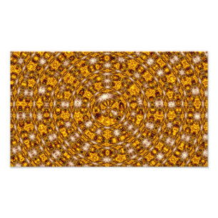 Moroccan Boho Red Gold Abstract Pattern Photo Print