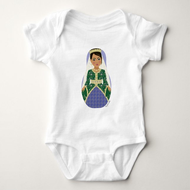 Moroccan Bride Matryoshka Baby Bodysuit (Front)