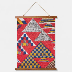Moroccan carpet inscriptions hanging tapestry