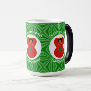 Moroccan Christmas Angel Flag Personalized  Magic Mug