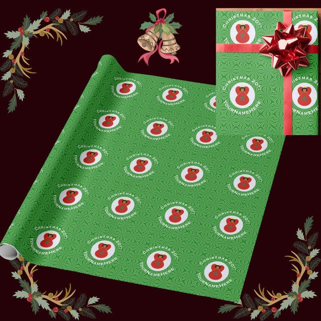 Moroccan Christmas Angel Flag Personalized  Wrapping Paper (Creator Uploaded)