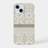 Moroccan Cream Taupe Chocolate Geometric Tile