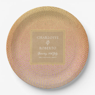 Moroccan Desert Chic Wedding Paper Plate