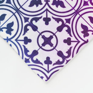 moroccan design arabic fleece blanket