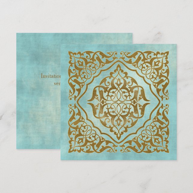 Moroccan Design - Invitaton Card (Front/Back)