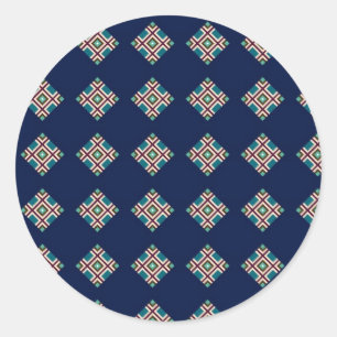 Moroccan Diamond Classic Round Sticker