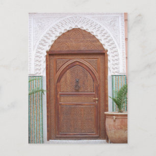 Moroccan door postcard