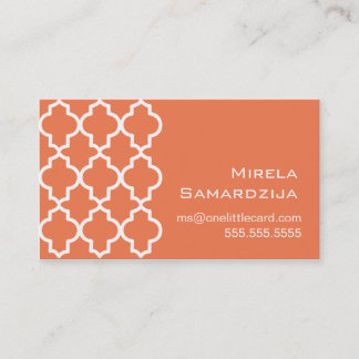 Moroccan Dreams Coral Rose Business Card