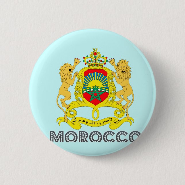 Moroccan Emblem 2 Inch Round Button (Front)